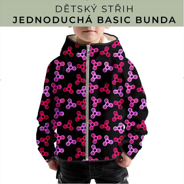Dětský střih - jednoduchá dětská BASIC  bunda
