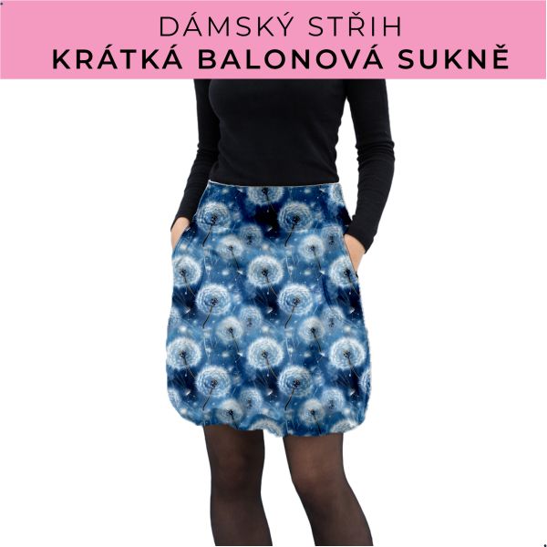 Dámský střih - balonová krátká sukně