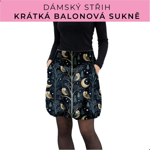 Dámský střih - balonová krátká sukně