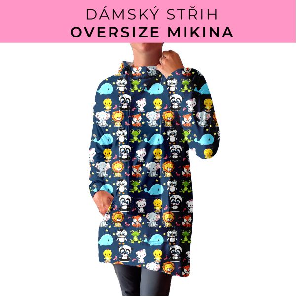 DÁMSKÝ střih - Oversize mikina