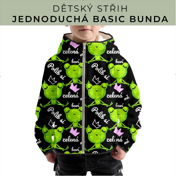 Dětský střih - jednoduchá dětská BASIC  bunda