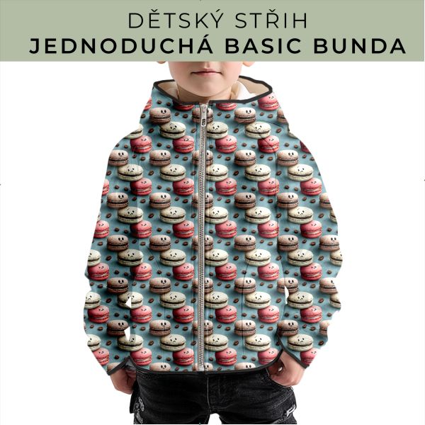 Dětský střih - jednoduchá dětská BASIC  bunda
