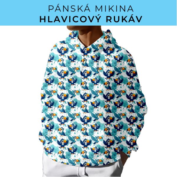 PÁNSKÝ střih - mikina s kapucí
