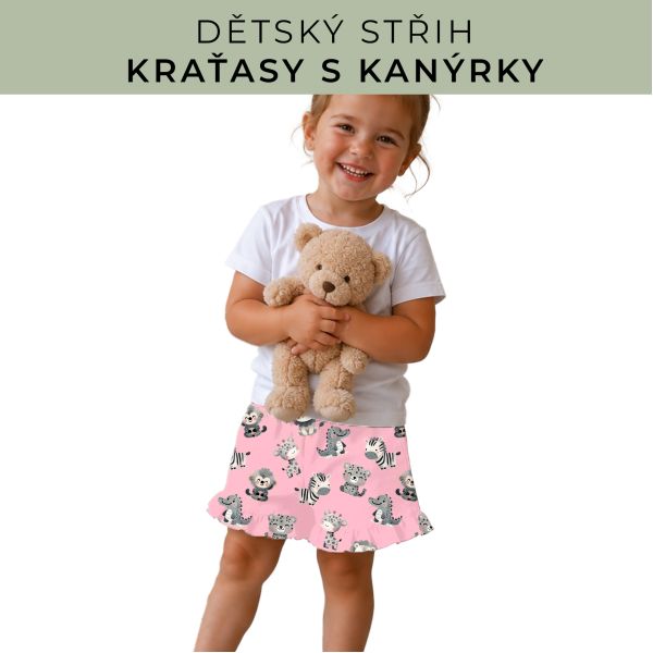 Dětský střih - Kraťásky s kanýrkem