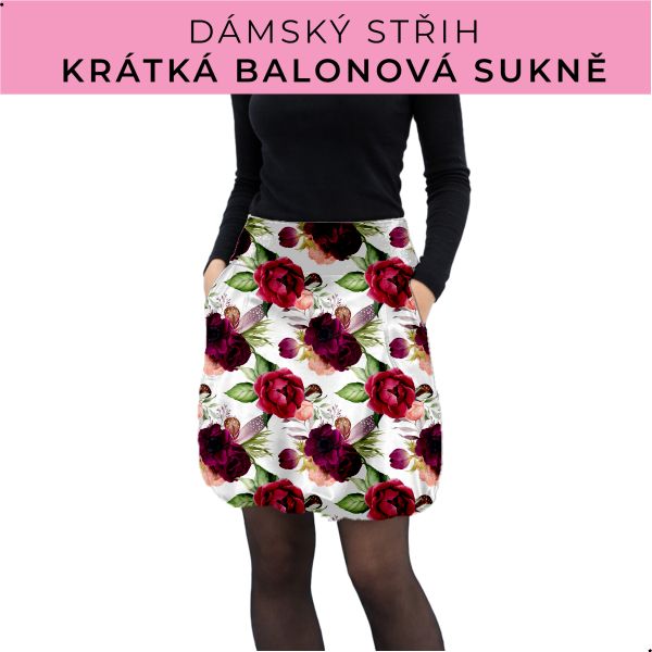 Dámský střih - balonová krátká sukně