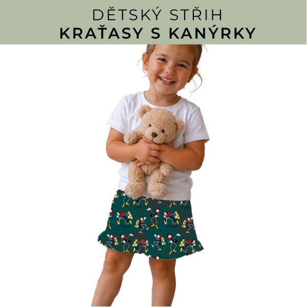 Dětský střih - Kraťásky s kanýrkem