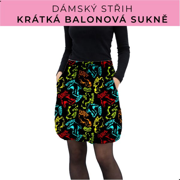Dámský střih - balonová krátká sukně