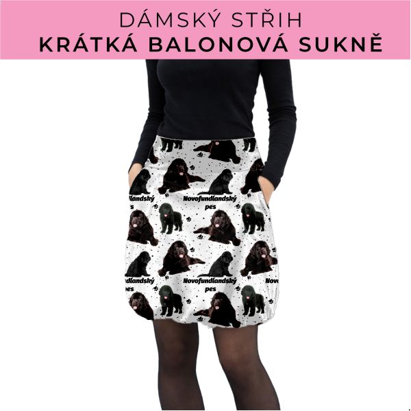 Dámský střih - balonová krátká sukně