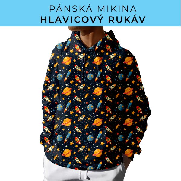 PÁNSKÝ střih - mikina s kapucí