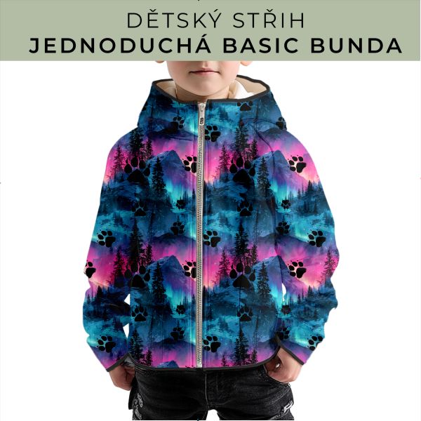 Dětský střih - jednoduchá dětská BASIC  bunda