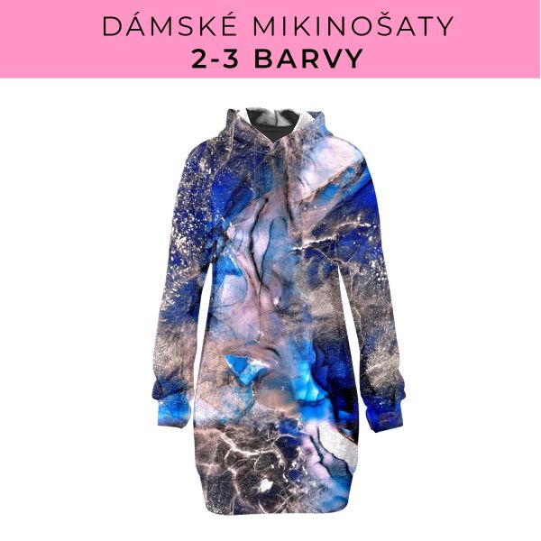 DÁMSKÝ střih - Mikinošaty 2-3 barvy