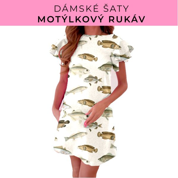 DÁMSKÝ střih - šaty s motýlkovým rukávem