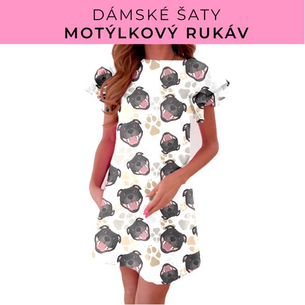 DÁMSKÝ střih - šaty s motýlkovým rukávem