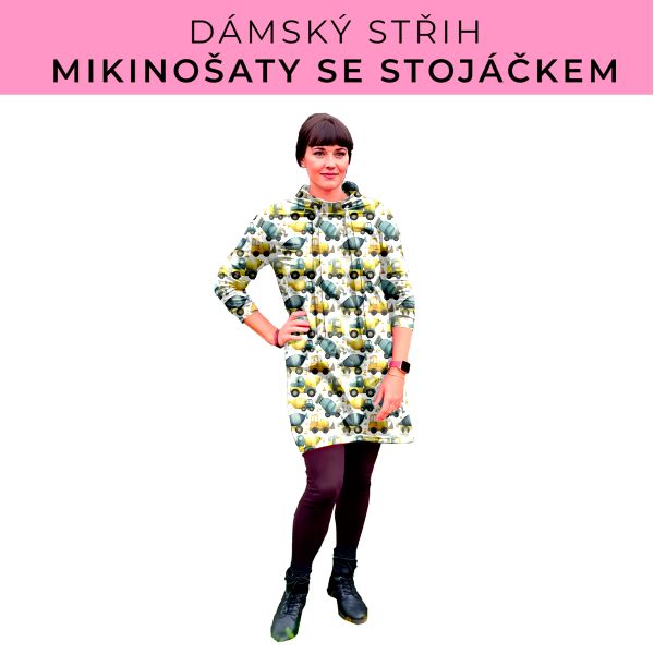 Dámský střih - mikinové šaty se stojáčkem