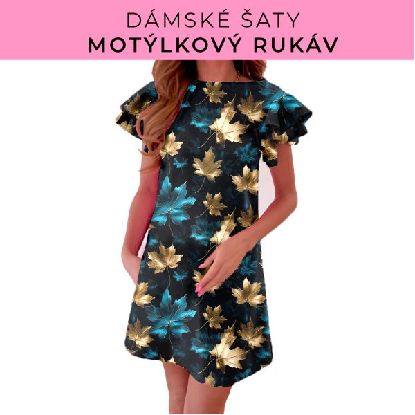DÁMSKÝ střih - šaty s motýlkovým rukávem