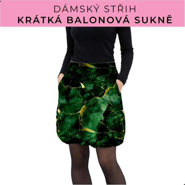 Dámský střih - balonová krátká sukně