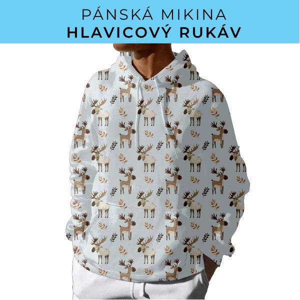 PÁNSKÝ střih - mikina s kapucí