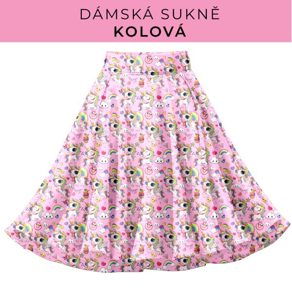 DÁMSKÝ střih - Kolová sukně