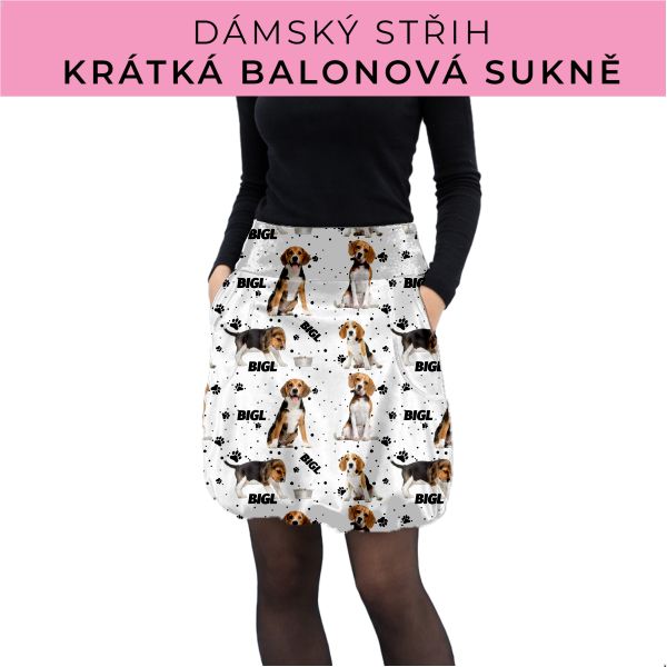 Dámský střih - balonová krátká sukně