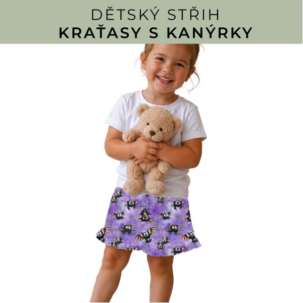 Dětský střih - Kraťásky s kanýrkem