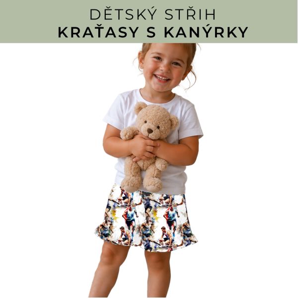 Dětský střih - Kraťásky s kanýrkem