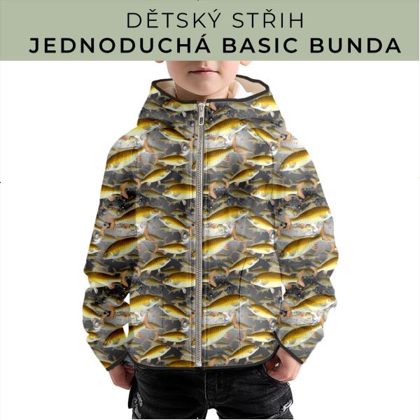 Dětský střih - jednoduchá dětská BASIC  bunda