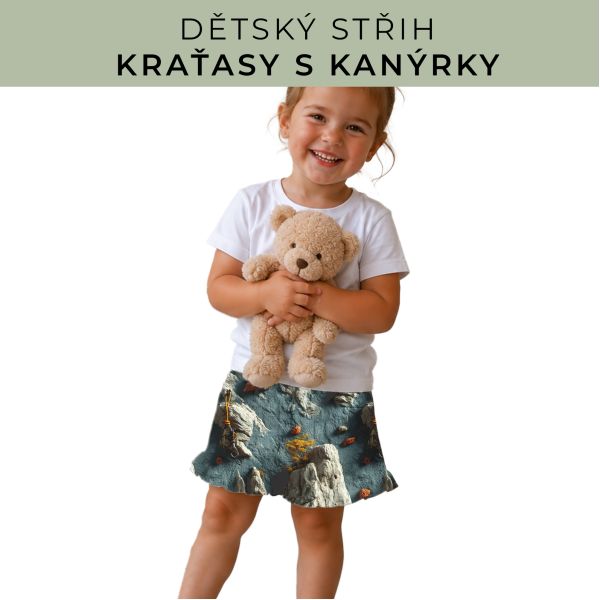 Dětský střih - Kraťásky s kanýrkem