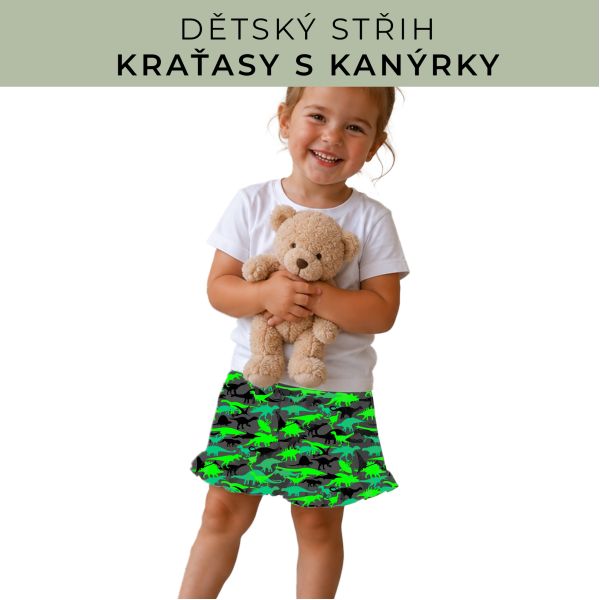 Dětský střih - Kraťásky s kanýrkem