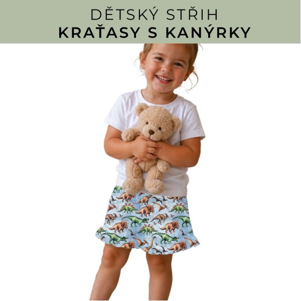 Dětský střih - Kraťásky s kanýrkem