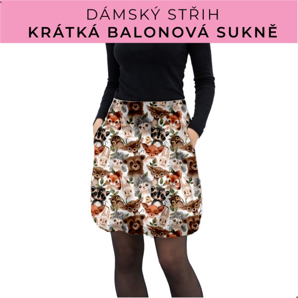 Dámský střih - balonová krátká sukně