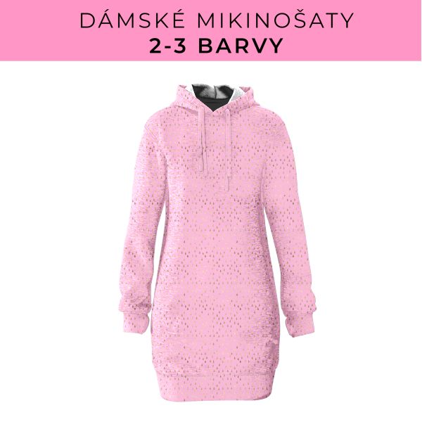 DÁMSKÝ střih - Mikinošaty 2-3 barvy