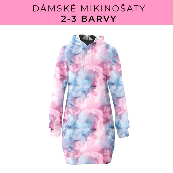 DÁMSKÝ střih - Mikinošaty 2-3 barvy