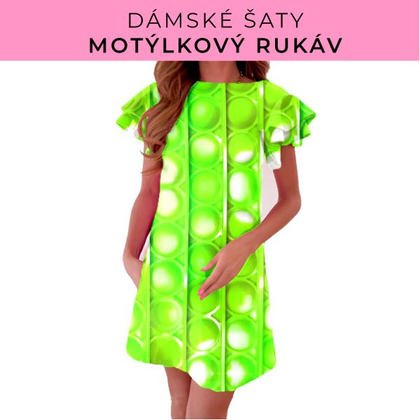 DÁMSKÝ střih - šaty s motýlkovým rukávem
