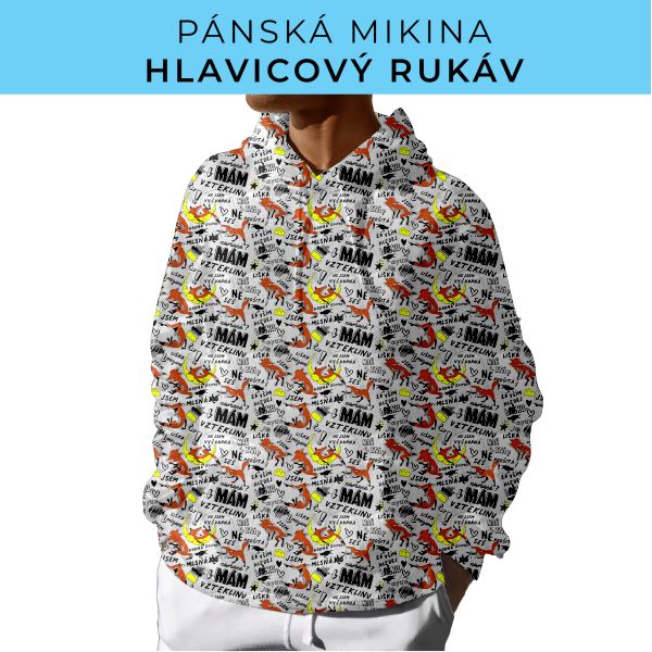PÁNSKÝ střih - mikina s kapucí