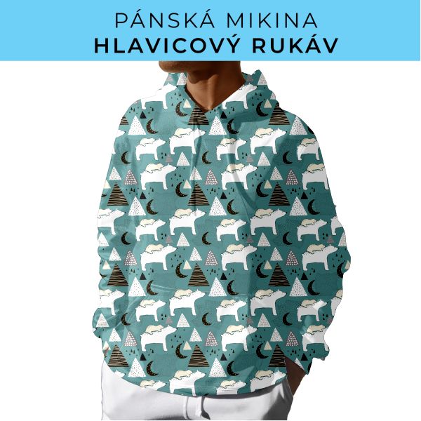 PÁNSKÝ střih - mikina s kapucí