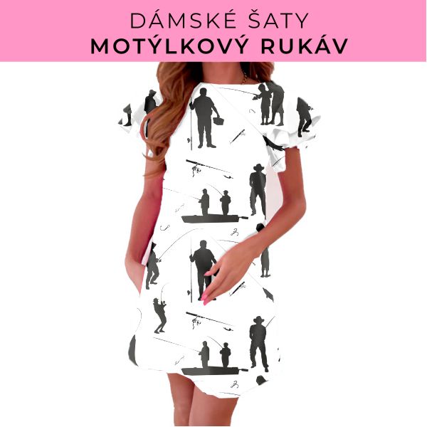 DÁMSKÝ střih - šaty s motýlkovým rukávem