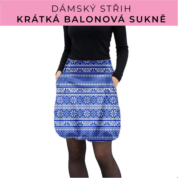 Dámský střih - balonová krátká sukně