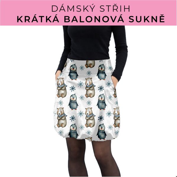 Dámský střih - balonová krátká sukně