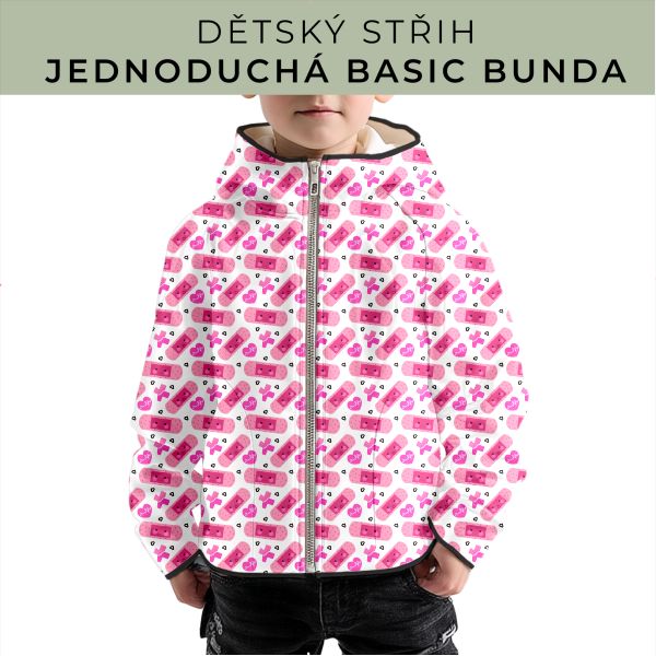 Dětský střih - jednoduchá dětská BASIC  bunda