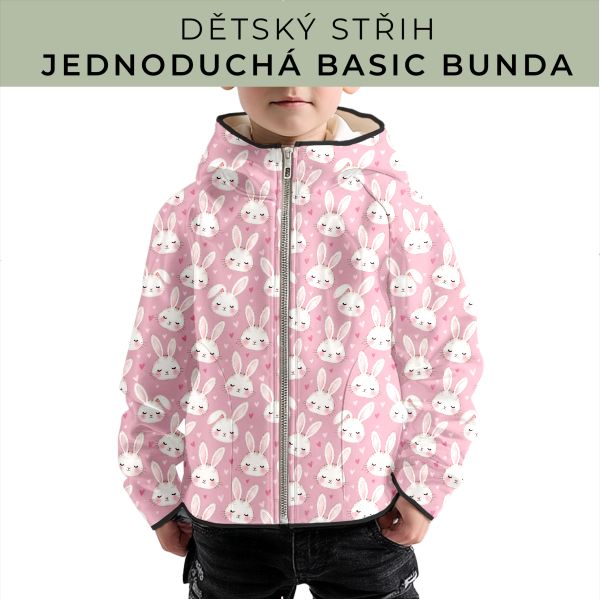 Dětský střih - jednoduchá dětská BASIC  bunda