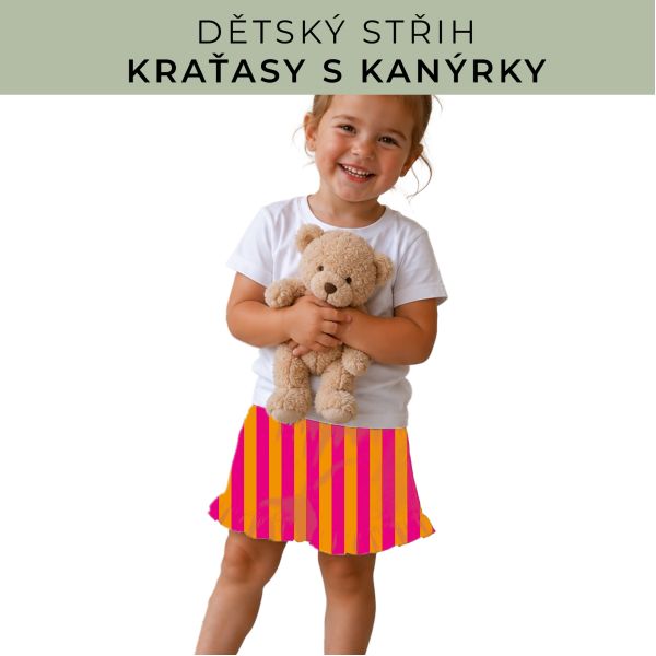 Dětský střih - Kraťásky s kanýrkem