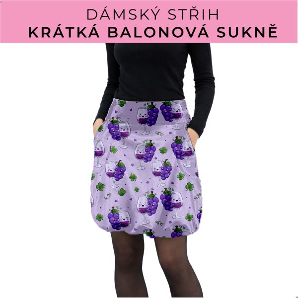 Dámský střih - balonová krátká sukně