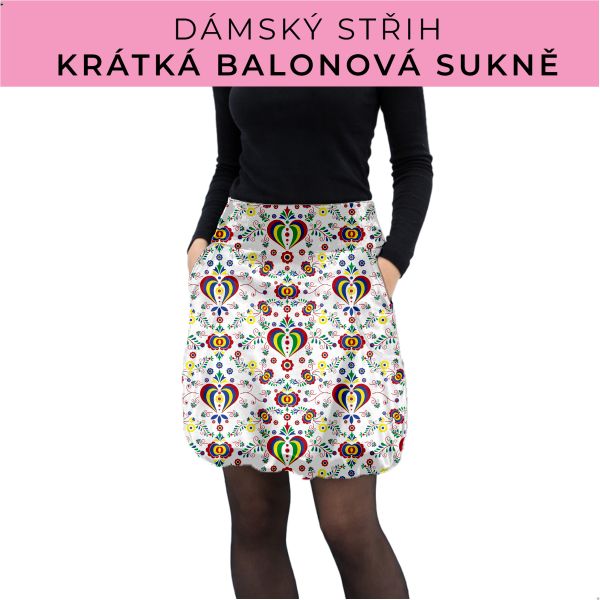 Dámský střih - balonová krátká sukně