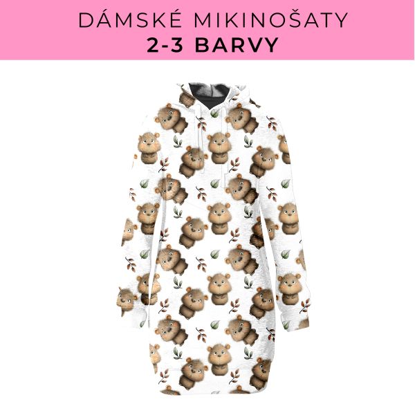 DÁMSKÝ střih - Mikinošaty 2-3 barvy