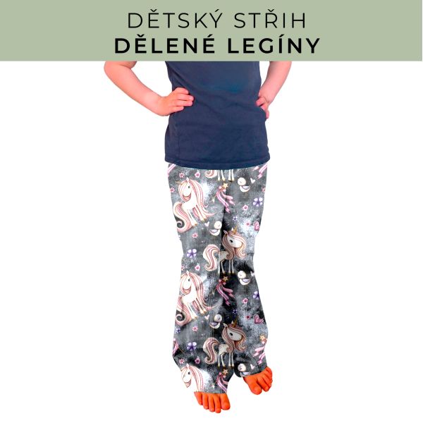 Dětský střih - Dělené legíny