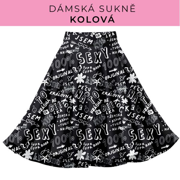 DÁMSKÝ střih - Kolová sukně