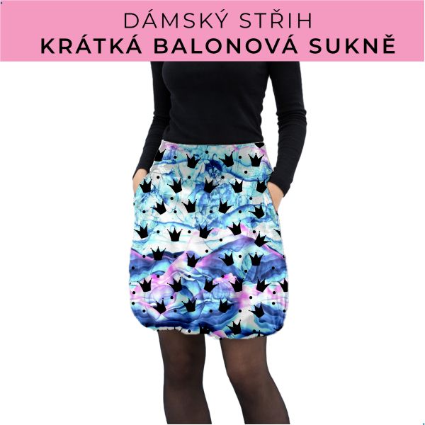 Dámský střih - balonová krátká sukně