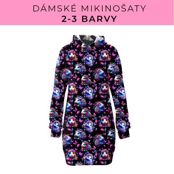 DÁMSKÝ střih - Mikinošaty 2-3 barvy
