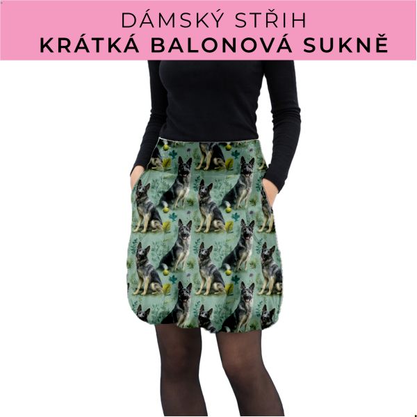Dámský střih - balonová krátká sukně