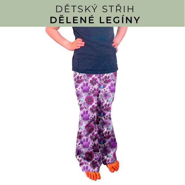Dětský střih - Dělené legíny